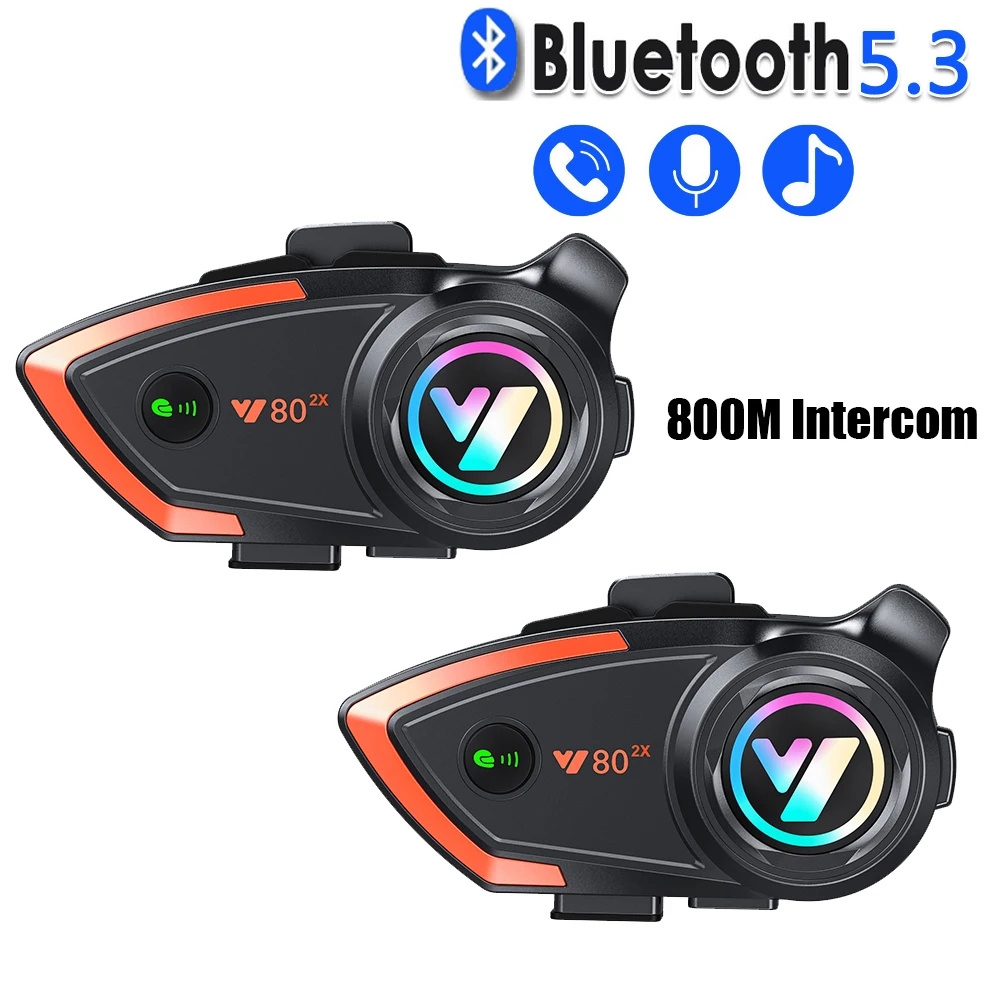 Y80 2X Mũ Bảo Hiểm Xe Máy Heaphones Intercom Bluetooth 5 3 Tai Nghe Gọi