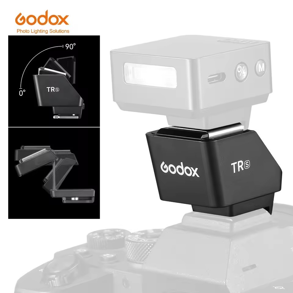 Godox TR TTL Hot Shoe Riser FS R Tiếp xúc đơn Gấp Hot Shoe Riser cho Godox Mini iFlash iT20 iT22