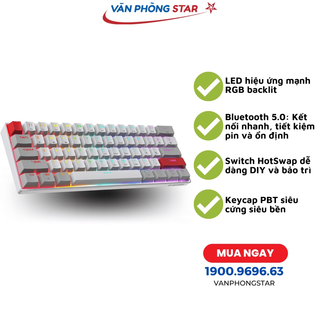 Bàn phím không dây Newmen GM610 RGB Dual Shopee Việt Nam