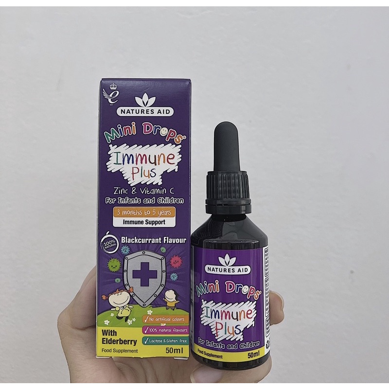 Vitamin T Ng Kh Ng Natures Aid Mini Drops Immune Plus Ml B Sung