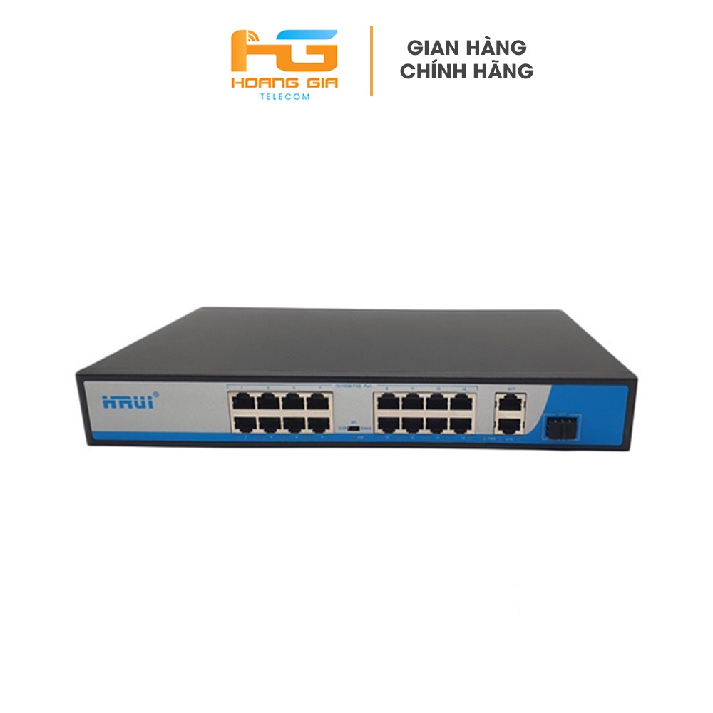 Bộ chia mạng Switch Poe Hrui HR901 AF 1621GS 300 16 port POE 2