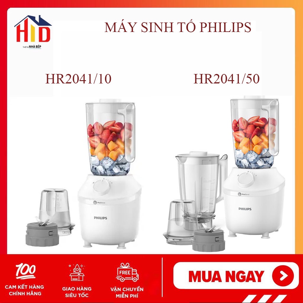 Máy xay sinh tố Philips HR2041 10 HR2041 50 Hàng chính hãng Bảo hành