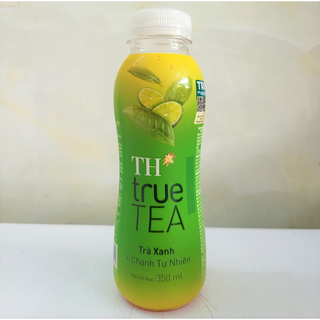 Chai 350ml TRÀ XANH VỊ CHANH TỰ NHIÊN VN TH TRUE Green Tea Natural