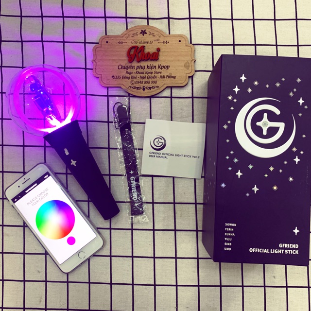 CÓ SẴN TẶNG PIN Lightstick GFRIEND bắt bluetooth đổi màu unoff gậy