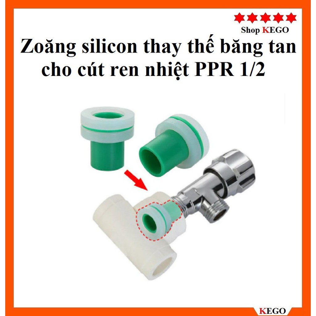 Zoăng silicon thay thế băng tan cho ống nhiệt PPR1 2 COMBO 4 chiếc