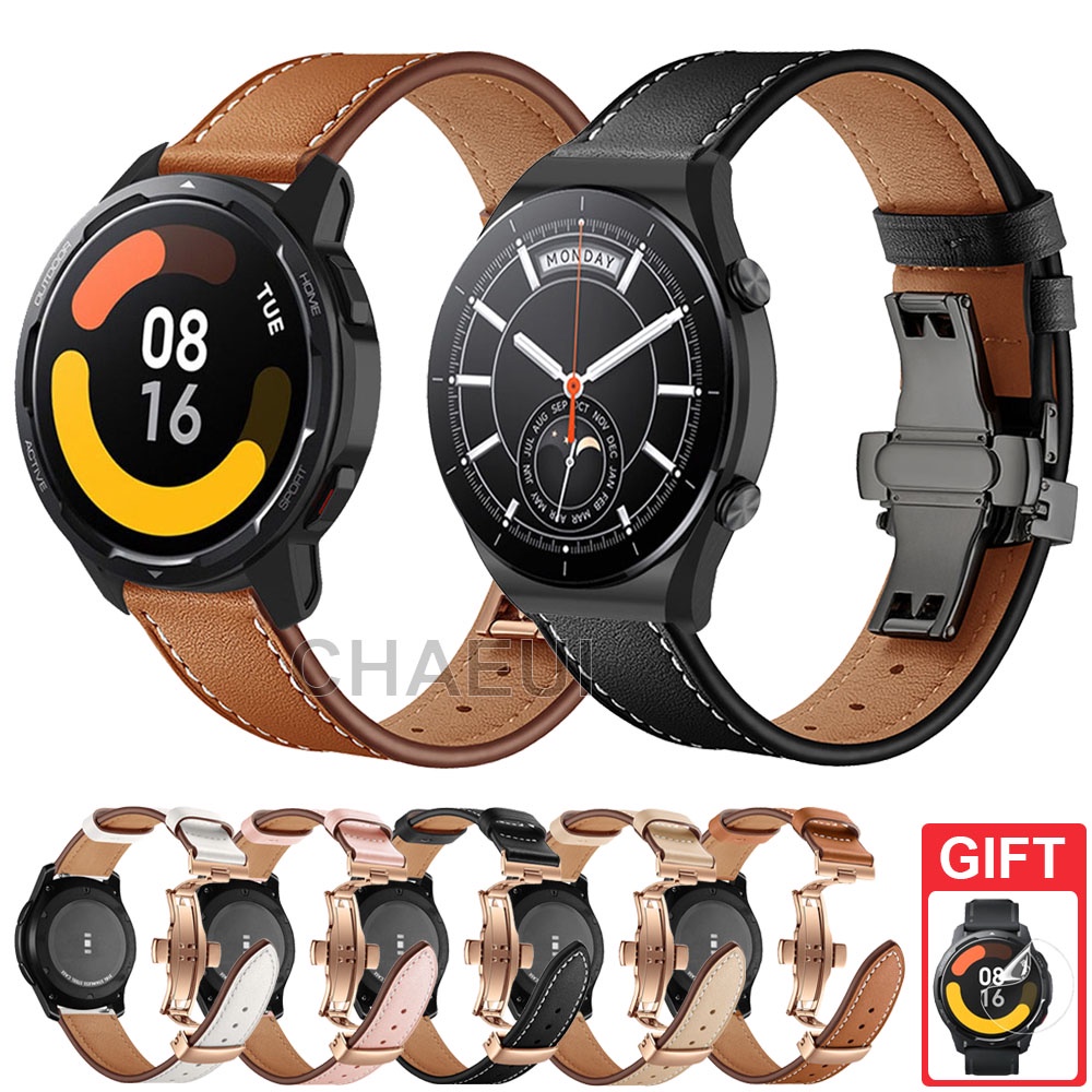 Dây Đeo Bằng Da 22mm Thay Thế Cho Đồng Hồ Thông Minh Xiaomi Watch S3