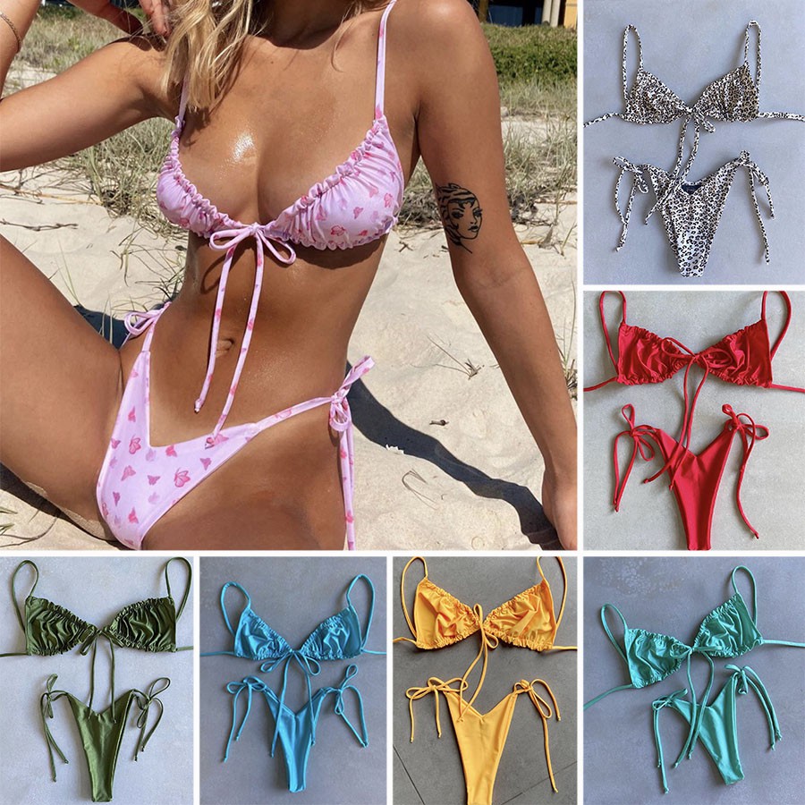 Set Bikini Bu C D Y M U Tr N G I C M Cho N H Shopee Vi T Nam