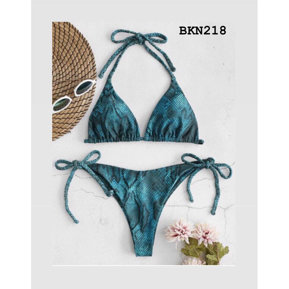 BKN218 Bikini Đồ bơi 2 mảnh da rắn xanh sexy Shopee Việt Nam