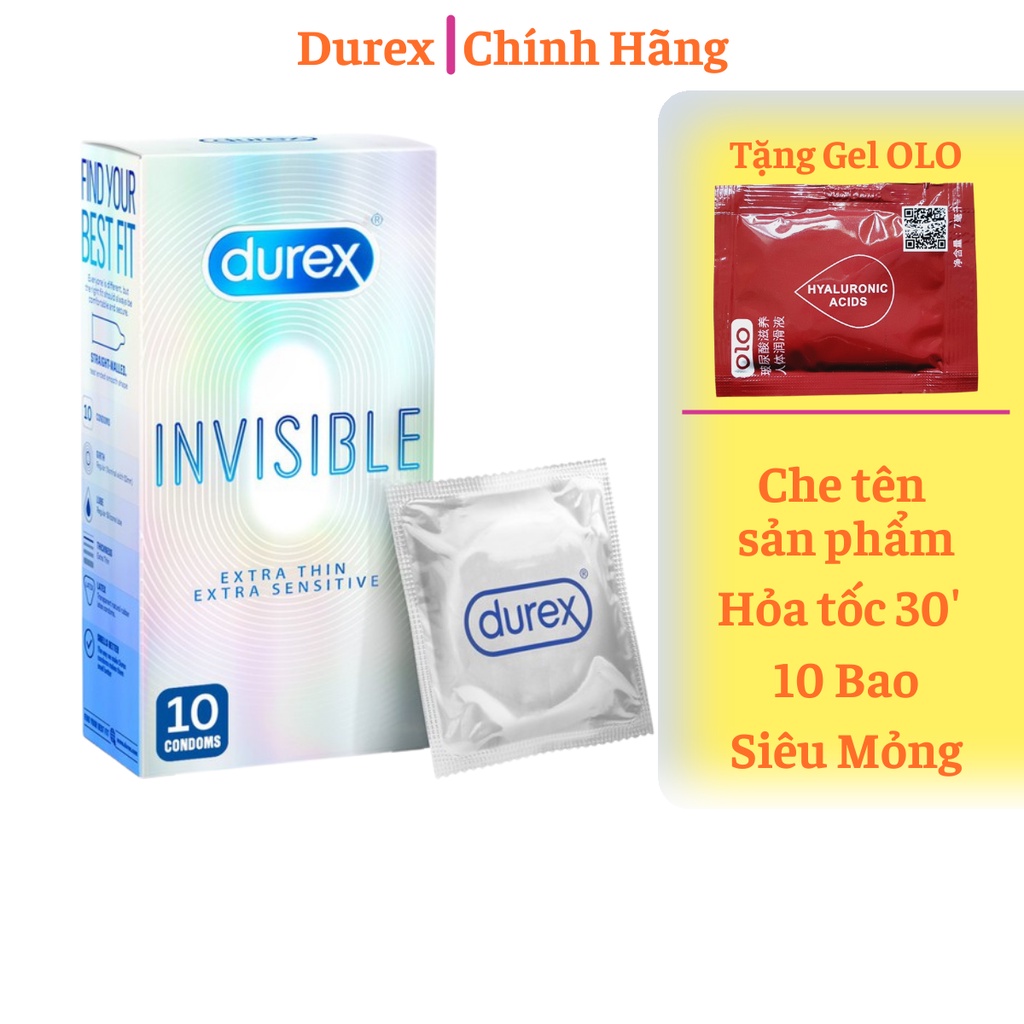 Bao Cao Su Durex Invisible Extra Thin Bao Bao Cao Su Si U M Ng