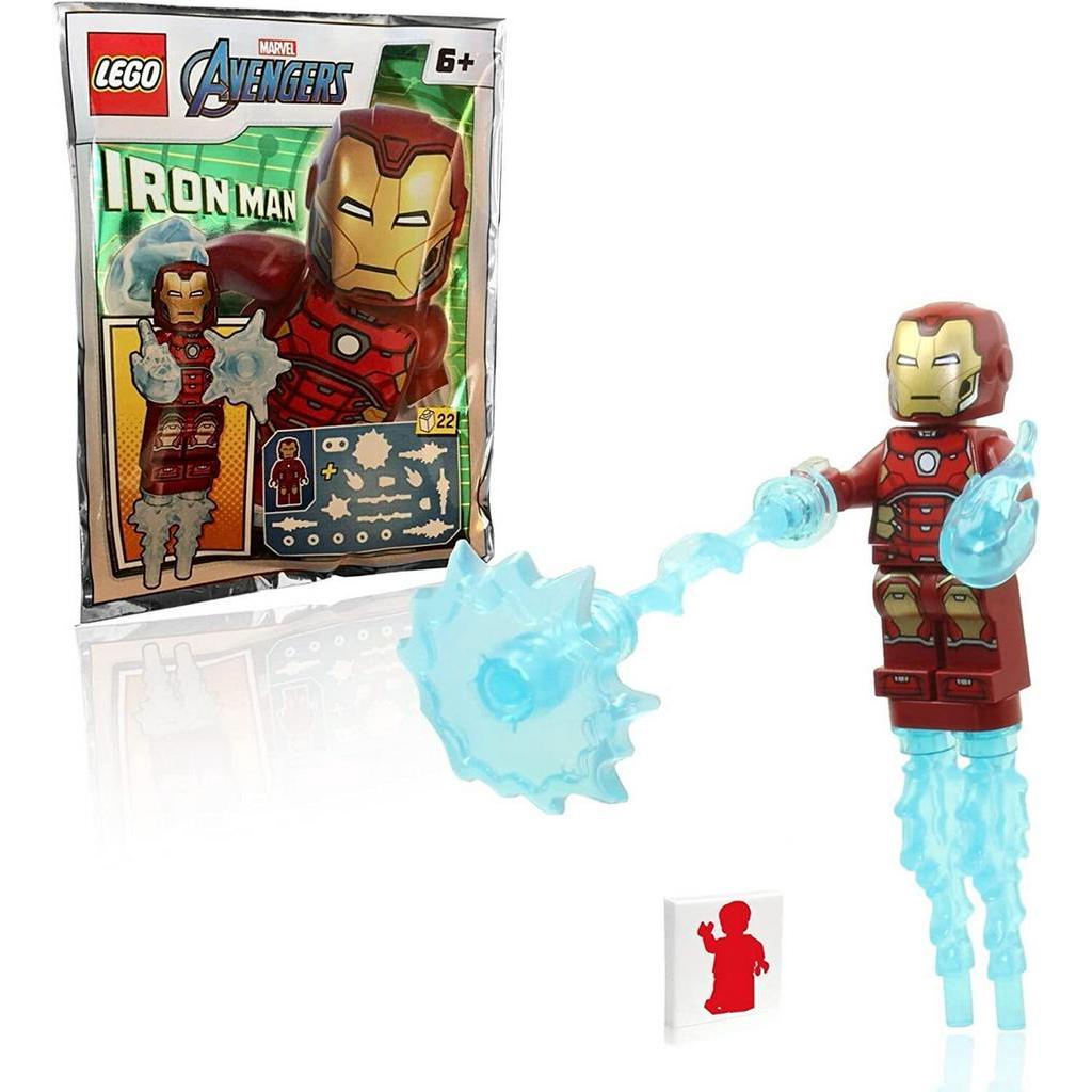 Lego Marvel Avengers Super Heroes Minifigure Iron Man With Silver