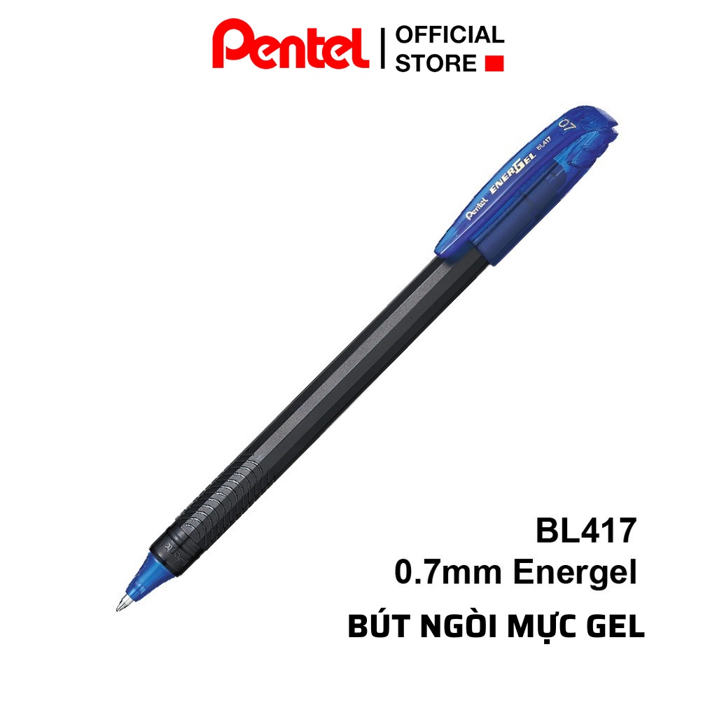 Bút Bi Nước Mực Gel Nhật Bản Pentel Energel BL417 12 Màu Mực Ngòi 0