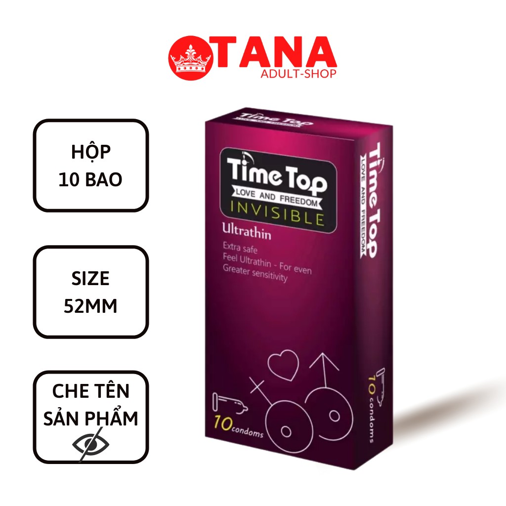 Bao cao su Time Top Bao cao su siêu mỏng hộp 10 bao Shopee Việt Nam