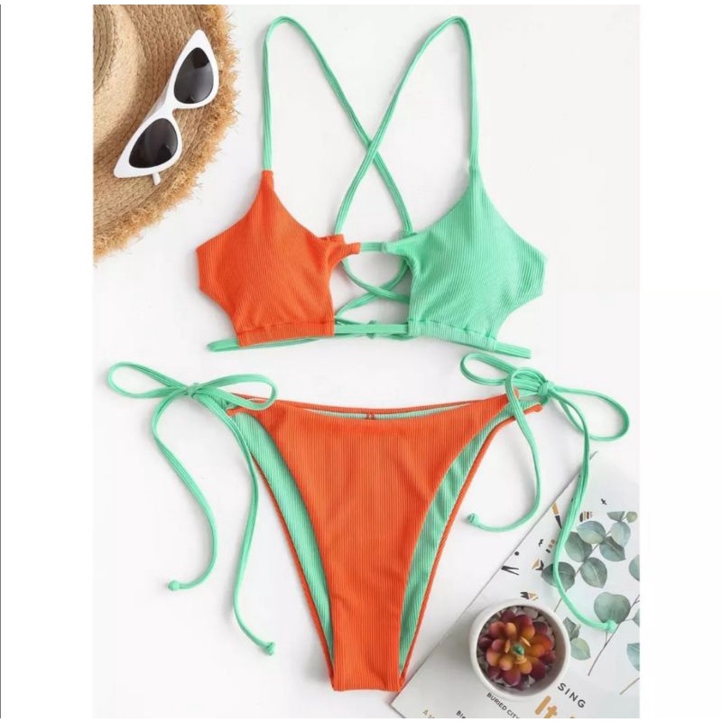 Bikini M Nh Ph I M U Cut Out Ng I Sao C O Shopee Vi T Nam