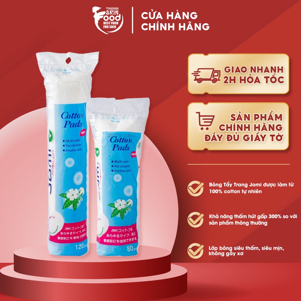 B Ng T Y Trang Cotton T Nhi N Jomi Cotton Pads Mi Ng