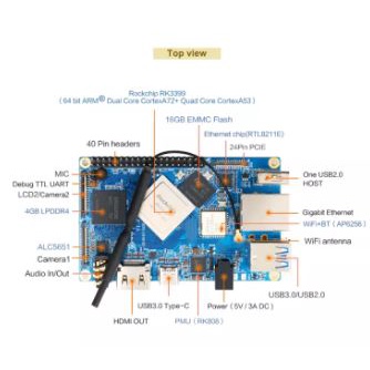 Combo 2 Bo mạch Orange Pi 4 4GB DDR4 bản 16GB EMMC Flash Rockchip