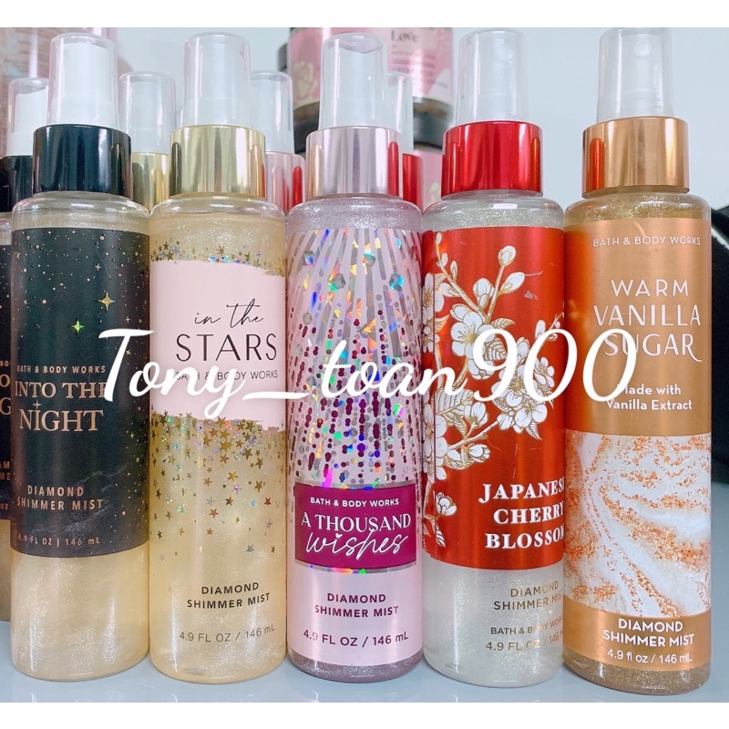 AUTH Xịt Thơm Nhũ Toàn Thân Body Mist Bath And Body Works USA