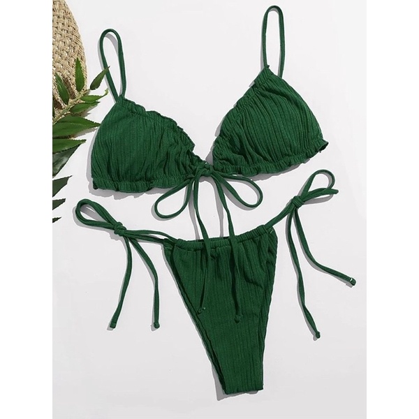 Bikini 2 mảnh sexy xanh lá cây siêu đẹp Shopee Việt Nam