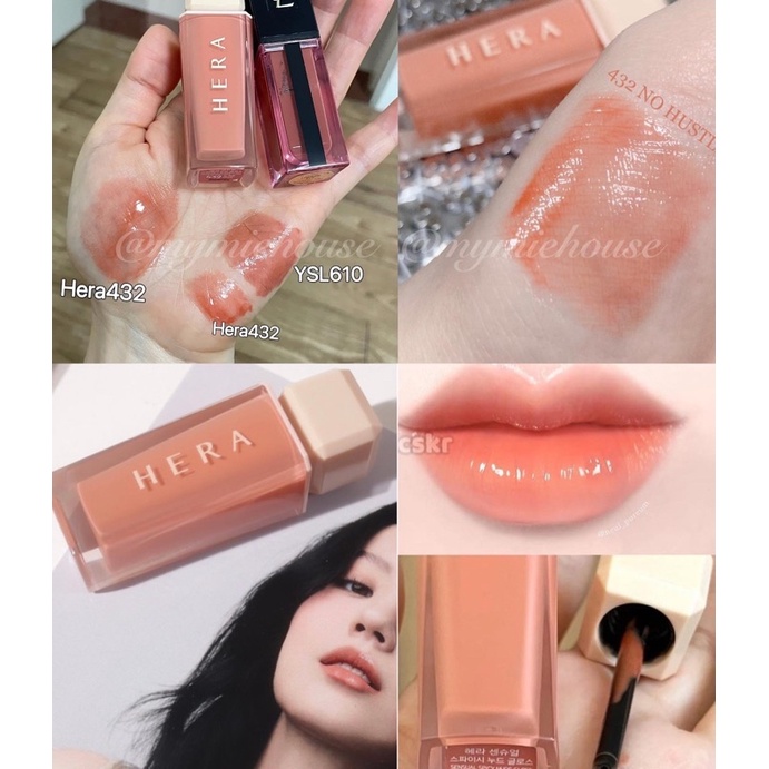 Son Hera Sensual Spicy Nude Gloss Vỏ đen mẫu mới 5g 462 382