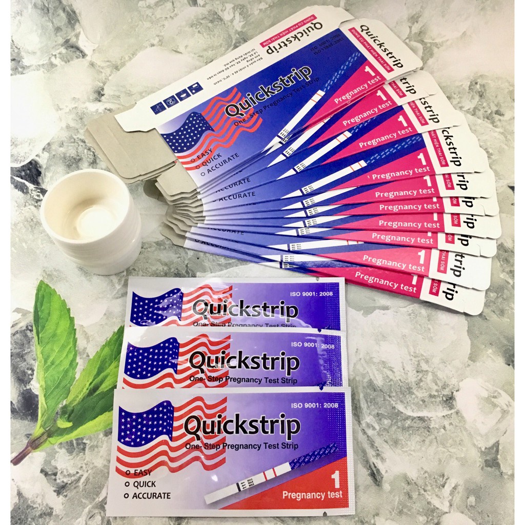 che tên QUE THỬ THAI QUICKSTRIP HÌNH LÁ CỜ Shopee Việt Nam