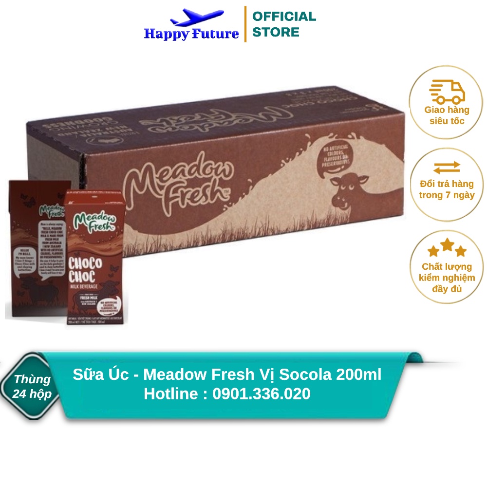 Thùng Sữa Meadow Fresh Socola 200ml Sữa Vị Socola Nhập khẩu Úc