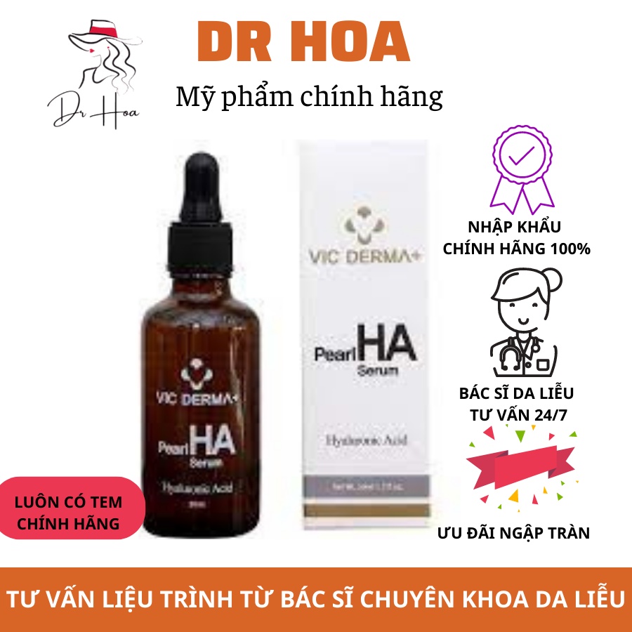 NHẬP KHẨU CHÍNH HÃNG SERUM CẤP NƯỚC HA VIC DERMA PEARL 50ML HA