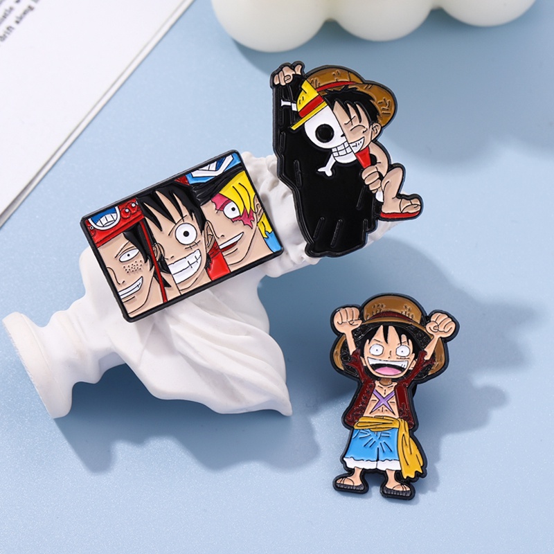 Huy Hiệu Cài Áo Hình Luffy Ace Sabo Roronoa Zoro Thời Trang Shopee