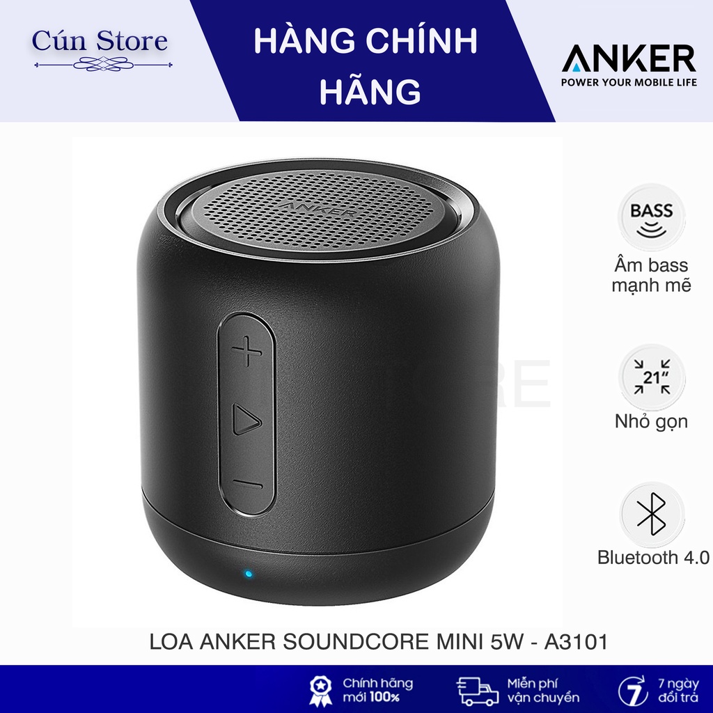 Loa bluetooth ANKER SoundCore Mini 5W A3101 chính hãng Bảo hành 3