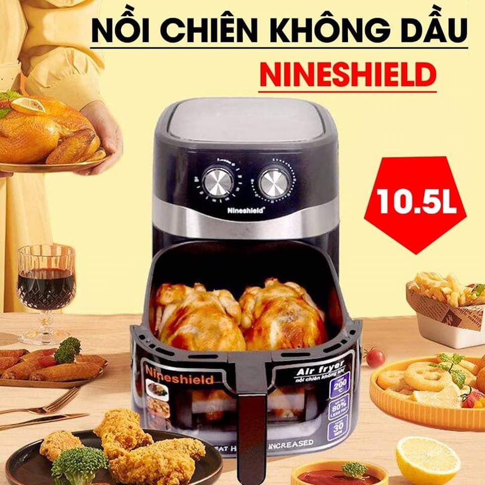 Nồi chiên không dầu Nineshield 10 5L KB 8002M 10L KB 8001M KB 8003M