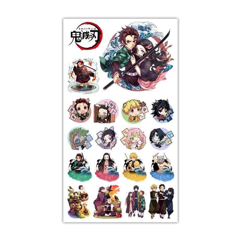 Mi Ng D N Sticker Anime Kimetsu No Yaiba Demon Slayer Shopee Vi T Nam