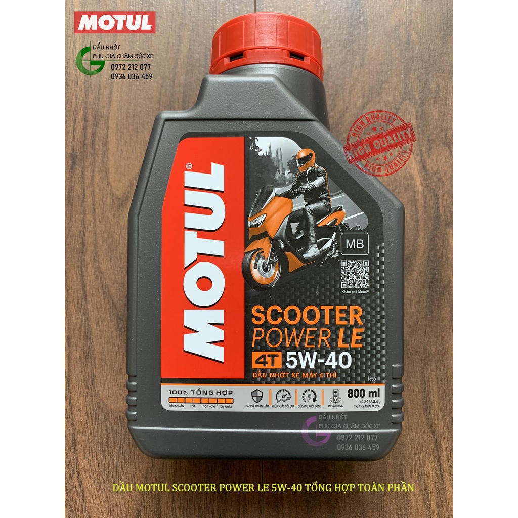 Dầu xe tay ga Motul Scooter Power LE 5W 40 tổng hợp toàn phần Shopee