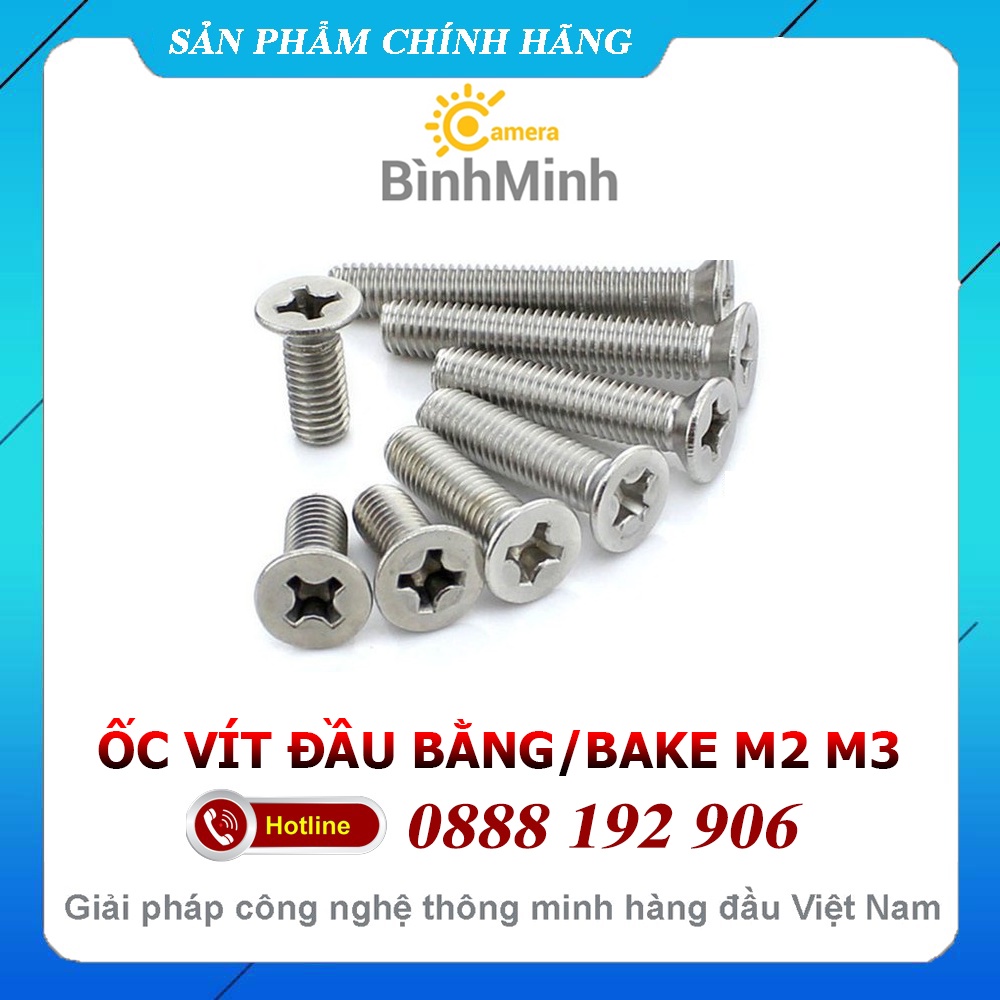 Ốc Vít M2 M3 Đầu Bằng Bake M2x3 M2x4 M2x5 M2 5 M2 5x3 M2 5x4 M2 5x5