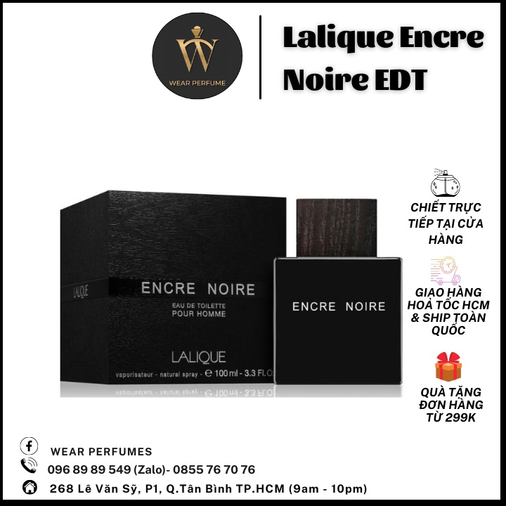 N C Hoa Nam Lalique Encre Noire Edt Chu N Auth Shopee Vi T Nam