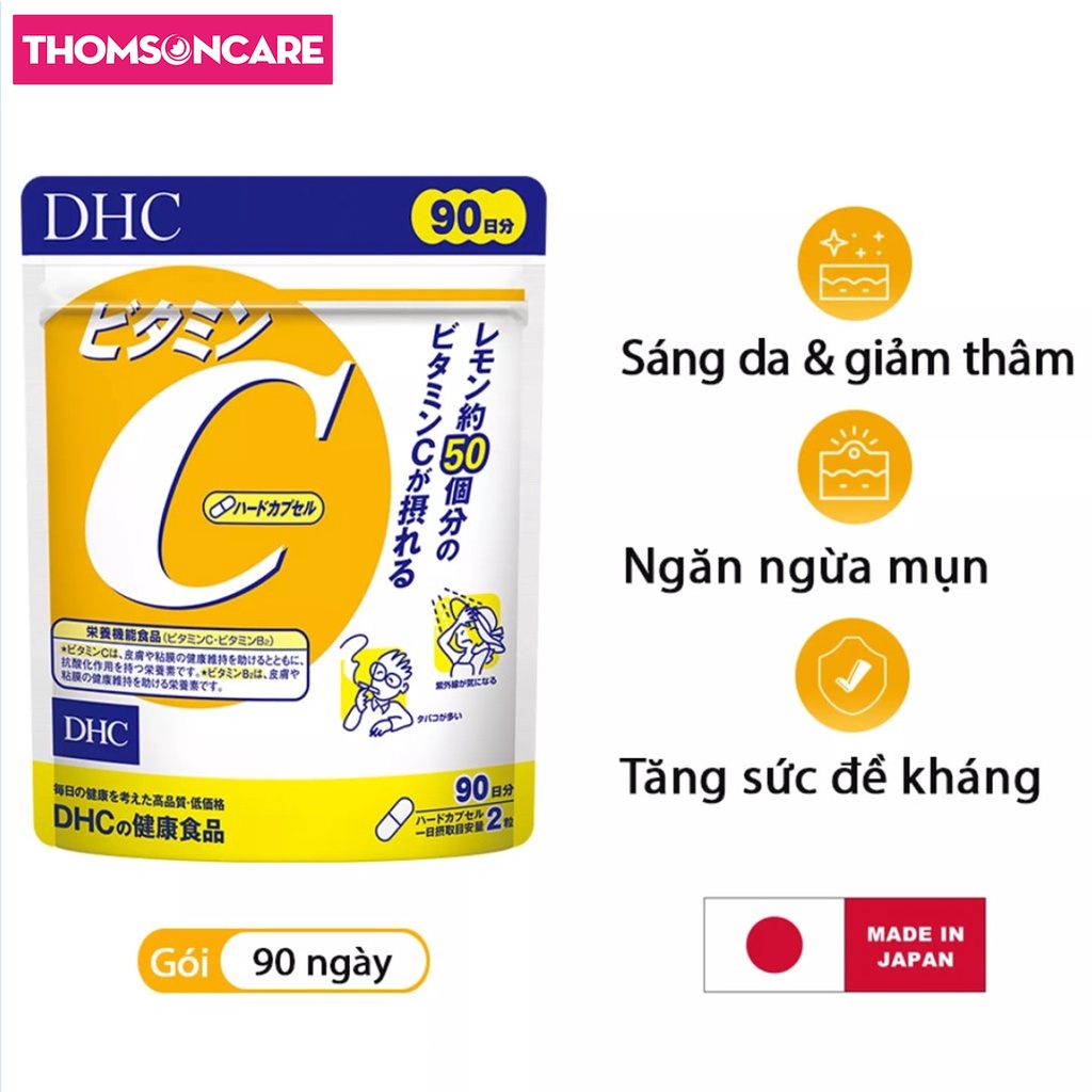 Viên Uống Bổ Sung Vitamin C DHC Vitamin C Hard Capsule Tăng Sức Đề