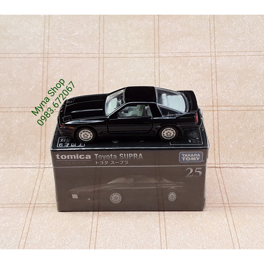 Đồ chơi mô hình tĩnh xe tomica premium No 25 Toyota Supra đen