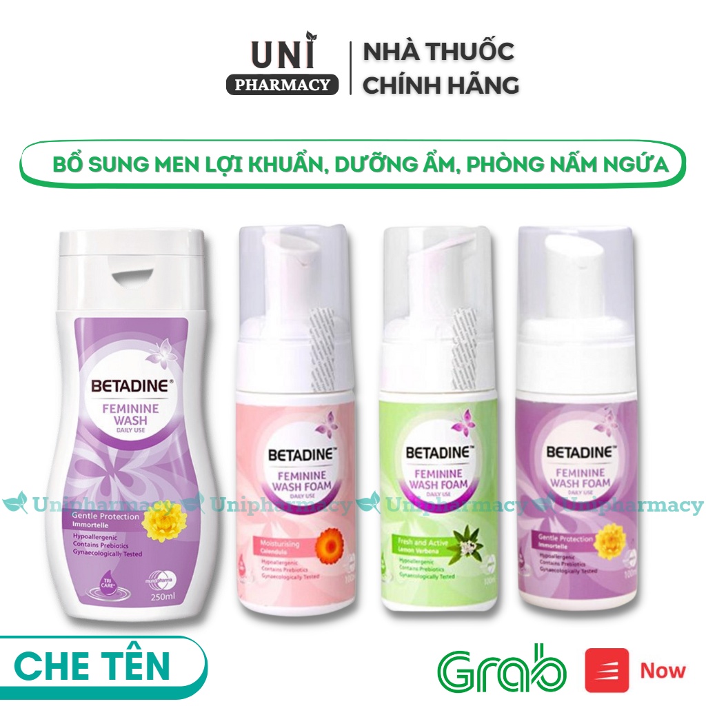 Combo Betadine Dung dịch vệ sinh phụ khoa dạng bọt 3 màu và gel chính