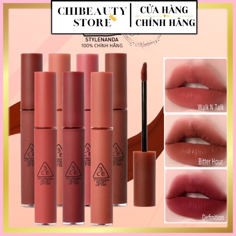 Son Kem 3CE VELVET LIP TINT Bitter Hour Taupe Definition Shopee