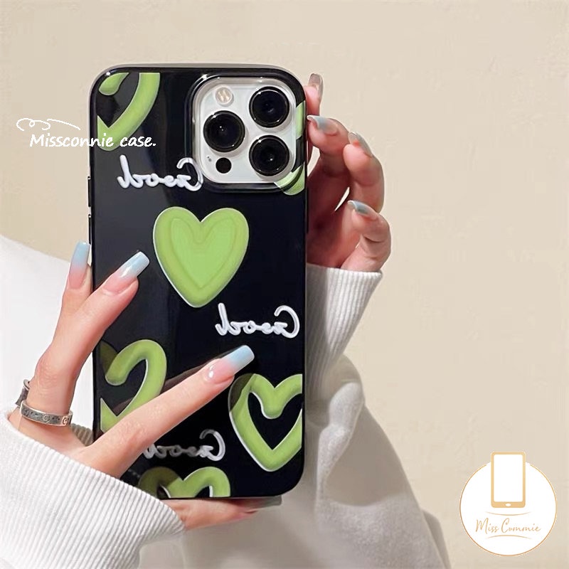 Ốp Điện Thoại Tpu Mềm Họa Tiết Trái Tim Graffiti Cho iPhone 11 14 13 12