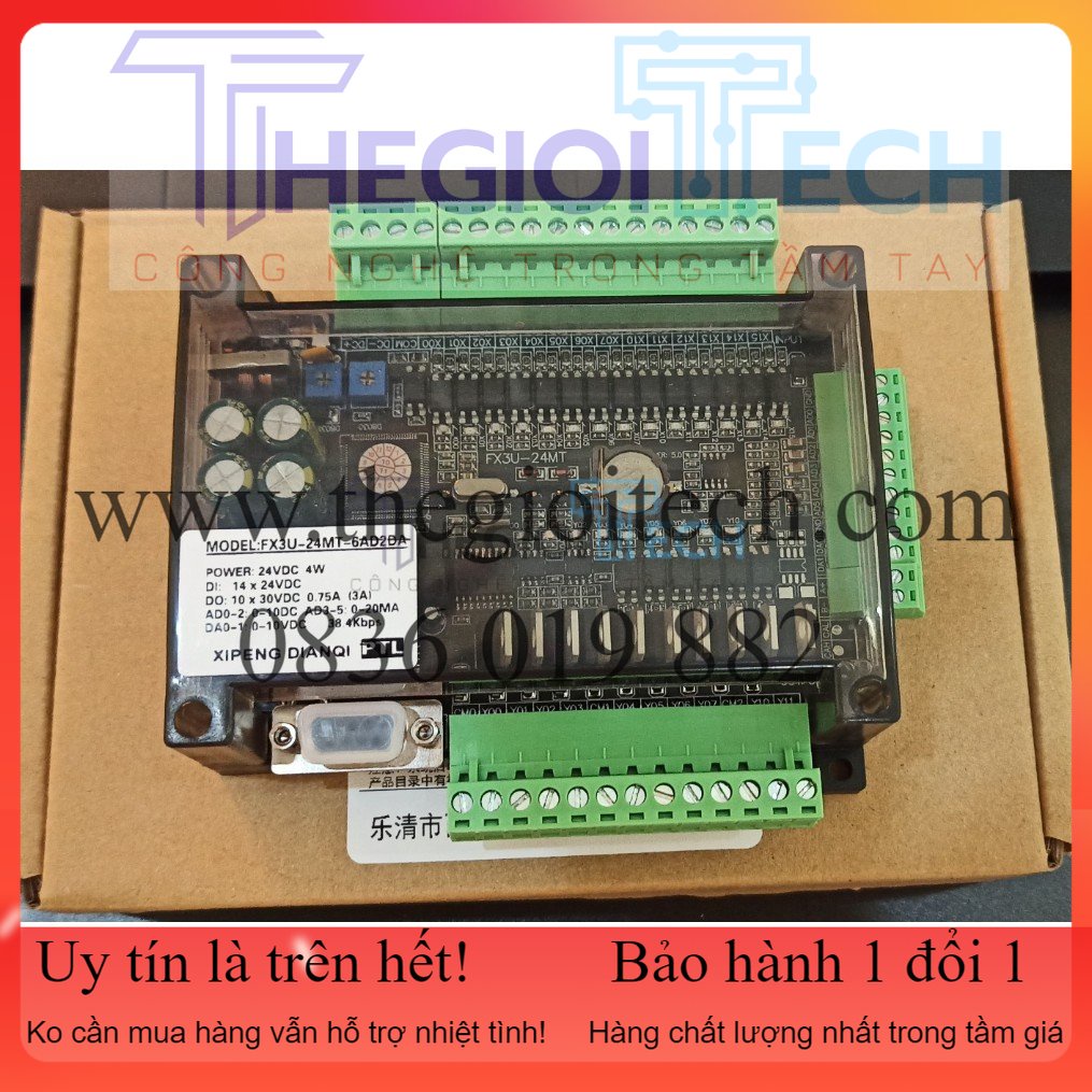 Bộ Board mạch lập trình PLC FX3U FX2N FX1N 20MT 24MT 6AD 2DA PHÁT XUNG