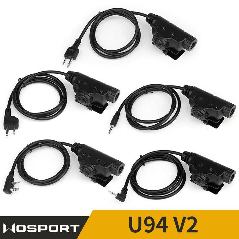 Wosport Tactical U V Ptt Tactical Headset Adapter Multiple Plug