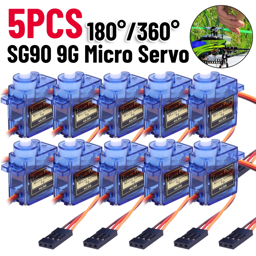 Sg90 9g micro servo motor cho máy bay rc cánh tay robot 180 360 Điều