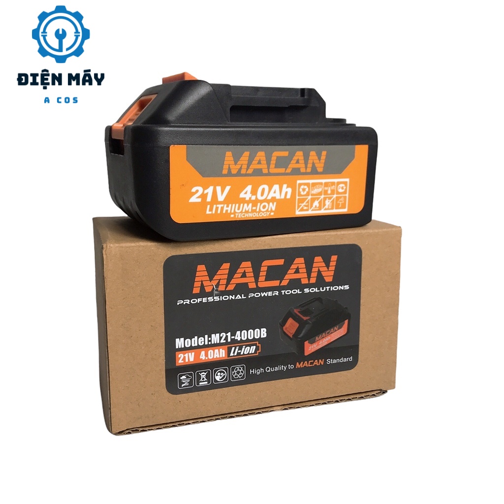 Pin MACAN 10 Cell và 15 Cell 21V dung lượng cao chân pin phổ thông