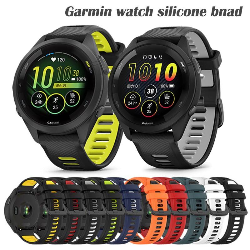 Dây đeo silicon hai màu cho dây đeo đồng hồ thông minh garmin