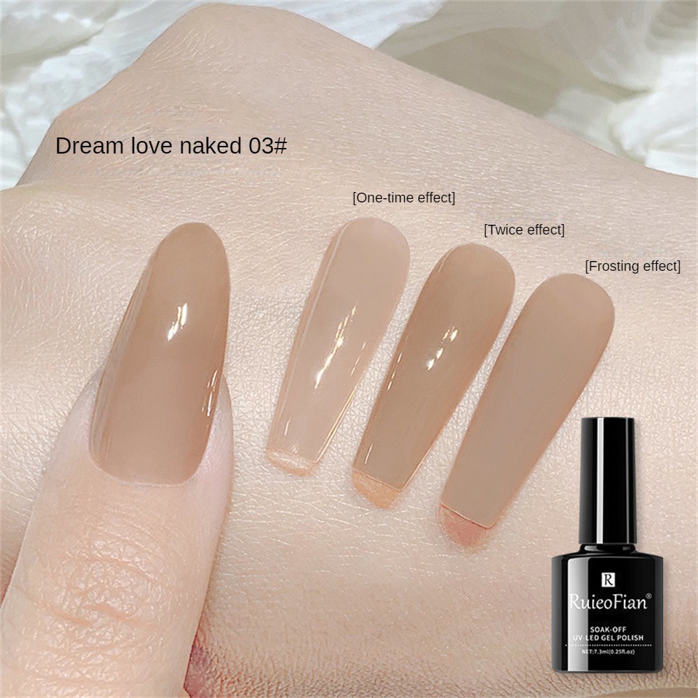 Sơn móng tay ANNIES gel UV thạch trong suốt màu nude trắng mơ mộng tinh