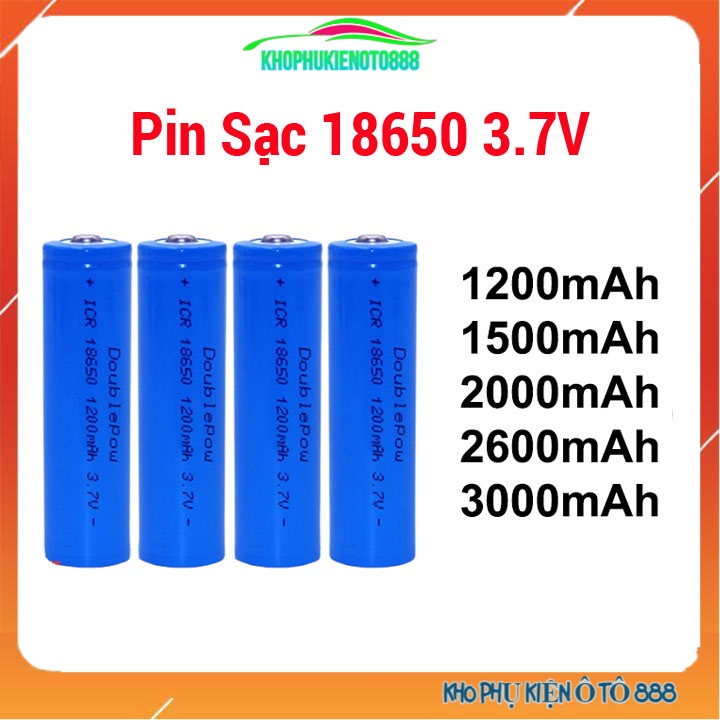 Pin Sạc 18650 3 7V dủ dung lượng 1200mah 1500mah 2000mah 2600mah