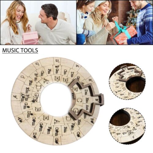 Wooden Melody Tool Circle Wooden Wheel Musical Educational Tool Of