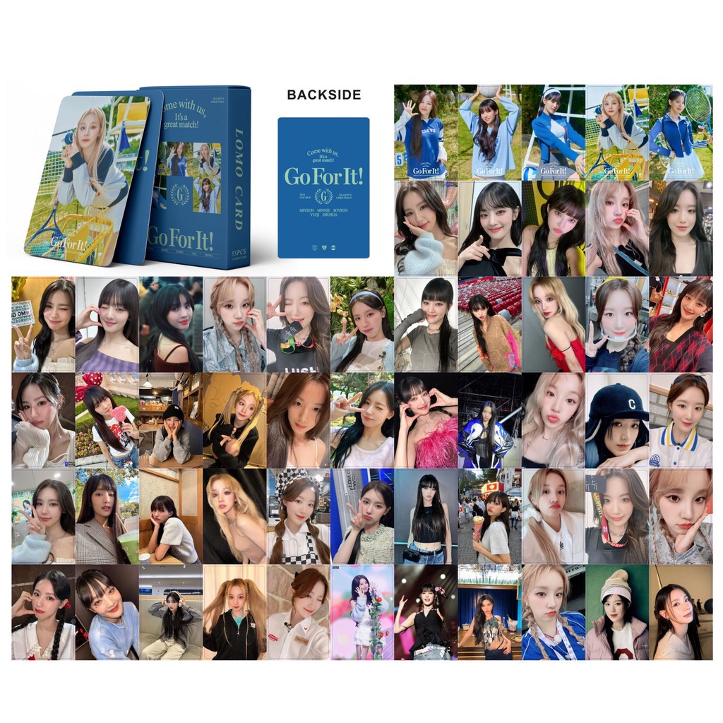 55pcs G IDLE Lomo Cards Album GO FOR IT 2024 Season S Greetings