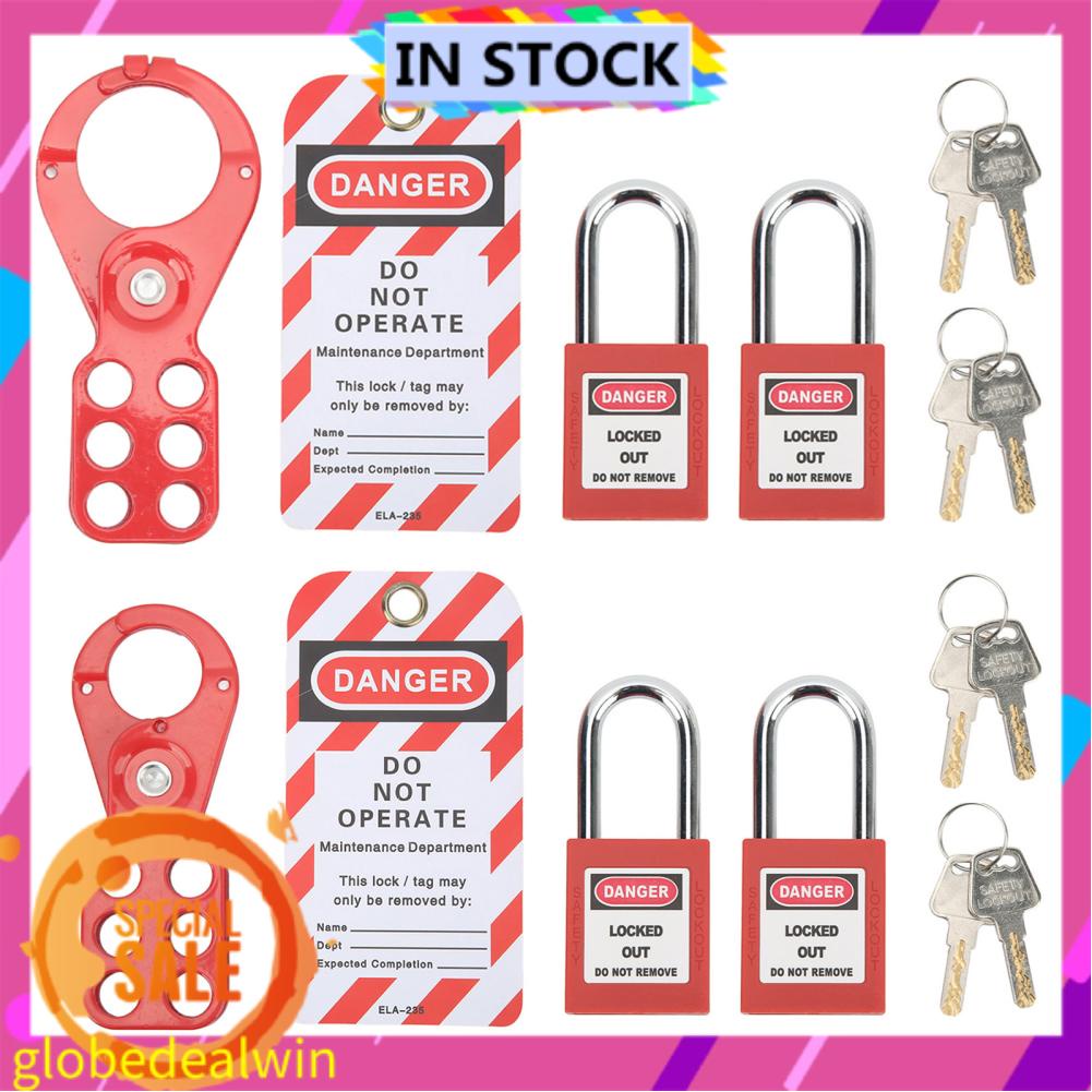 Globedealwin Lockout Tagout Kit With Safety Hasp Padlock Loto Tag Keys