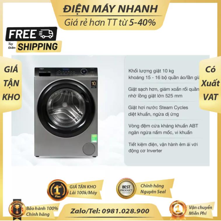 Máy giặt Aqua Inverter 10 KG AQD A1000G S 2021 100 TH Shopee Việt Nam