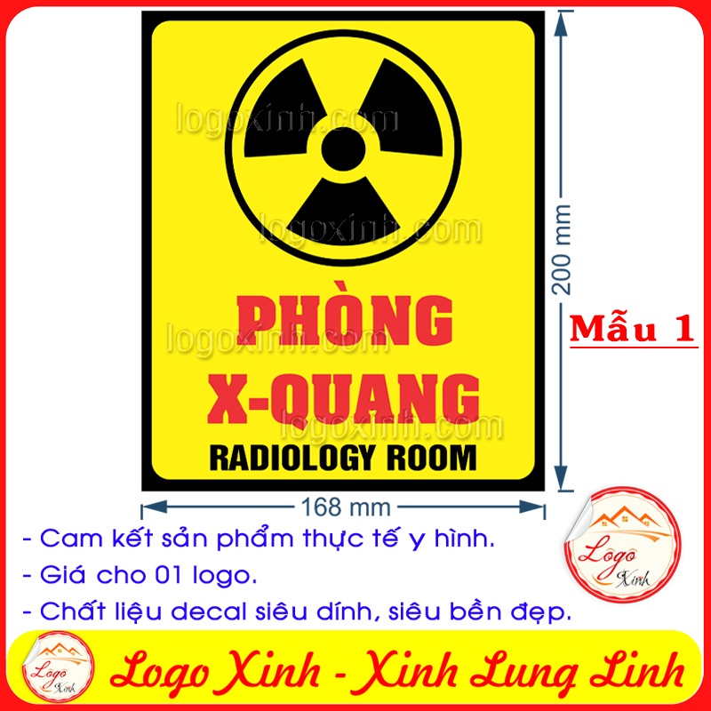 Logo Tem Sticker Ph Ng X Quang X Ray D Ng Cho Ph Ng Kh M B Nh Vi N