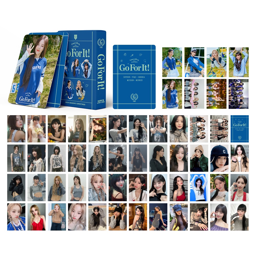 55pcs G IDLE Lomo Cards Album GO FOR IT 2024 Season S Greetings